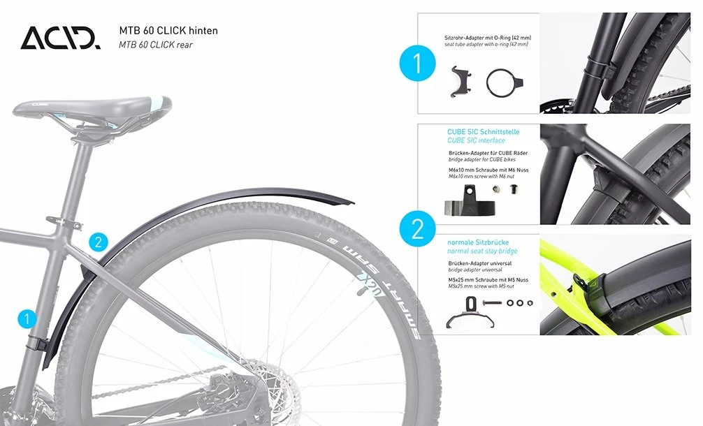 Cube ACID Schutzblechset MTB 60 Click â Bild 7