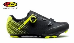 NORTHWAVE ORIGIN PLUS 2 SHOES, BLACK-YELLOW FLUO