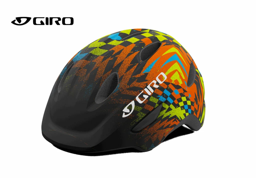GIRO SCAMP Kinderhelm Matte Black Check Fade